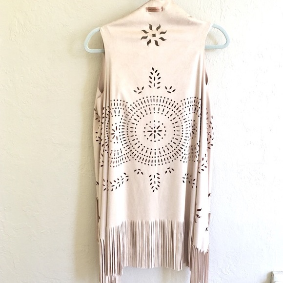 Faux Suede Fringe Vest - Picture 3 of 3